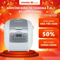 Nồi cơm điện tử Toshiba 1.8L RC-18NTFV(W) - Hàng chính hãng, bảo hành 12 tháng |HỎA TỐC HCM|