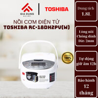 Nồi cơm điện tử Toshiba dung tích 1.8L RC-18DH2PV(W), hàng chính hãng bảo hành 12 tháng