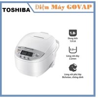 Nồi Cơm Điện Tử Toshiba RC-18DH2PV(W) - 1.8L - Lòng Nồi Dày 2.2mm, Chống Dính - Hàng Chính Hãng, Bảo Hành 12 Tháng