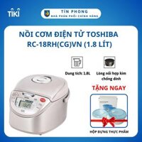 Nồi Cơm Điện Tử Toshiba RC-18RHCGVN 1.8 lít - Đồng - Hàng chính hãng