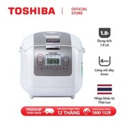 Nồi cơm điện tử Toshiba RC-18NTFV(W) - 1.8 Lít - Công nghệ nhiệt 3D - Cài đặt sẵn chế độ nấu - Hàng chính hãng