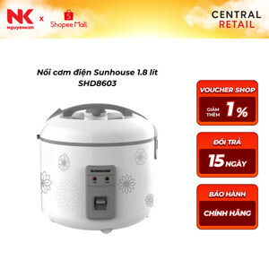 Nồi cơm nắp gài Sunhouse 1.8 lít SHD8603