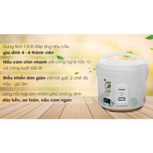 Nồi cơm nắp gài Toshiba RC-18JH2PV(B) - 1.8 lít