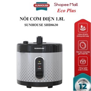 Nồi cơm Sunhouse SHD8630, 1.8 lít