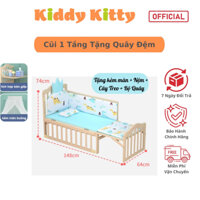 Nôi cũi 1 tầng cho em bé MumKid - Đa năng 6 chế độ tiện lợi cho mẹ&bé - Tặng kèm đệm và màn |MK23001