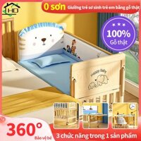 Nôi cũi cho em bé cũi gỗ - Đa năng 5 chế độ tiện lợi cho mẹ và bé - Tặng kèm màn - FU116