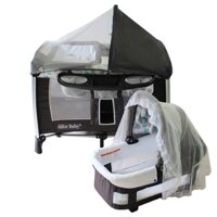 Nôi Cũi Di Động Gấp Gọn Cho Bé Alfor Baby Cao cấp, Giường cho bé 2 tầng kèm nôi ngủ chung giường, khay thay tả cho bé