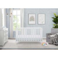 Nôi cũi em bé Heartland sản xuất châu âu được làm từ Gỗ Thông Newzeland, veneer sồi và MDF