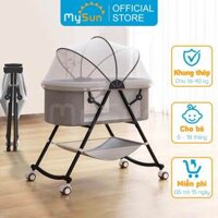 Nôi cũi gấp gọn cho em bé sơ sinh MySun Base