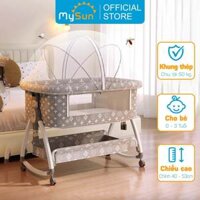 Nôi cũi ghép giường cho em bé sơ sinh MySun Luxury