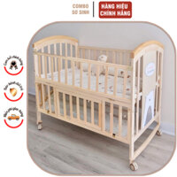 Nôi cũi gỗ đa năng cho bé 6in1 MonMon | Tặng quà phụ kiện kèm theo