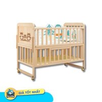Nôi cũi gỗ tự nhiên 6 chế độ Pakey CG01