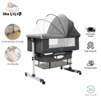 Nôi Cũi Vải Cho Bé Thương Hiệu iiko Đa Năng Gấp Gọn Tháo Rời Đa Chức Năng Nôi Em Bé Sơ Sinh Có Bánh Xe