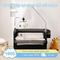 Nôi Cũi Vải , Gấp Gọn Tiện Lợi, Tích Hợp Bánh Xe Dễ Dàng Di Chuyển, gấp gọn tặng kèm màn