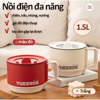 Nồi Đa Năng Nấu Mì, Nấu Lẩu Tiện Dụng, ThiếT Kế Cách Nhiệt, Chống Dính Tốt, Nhỏ Gọn Dễ Dàng Vệ Sinh Có Lồng Hấp 2 Tầng