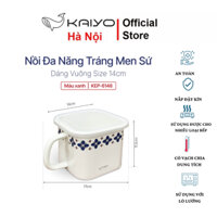 Nồi đa năng tráng men sứ Kaiyo,an toàn,dùng được cho bếp từ bếp gas,bếp từ,bếp hồng ngoại,lò nướng