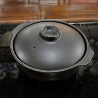 Nồi đất 2 lít ĐK miệng 25 cm (Men đen) - Mẫu mới 2024