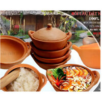 Nồi đất đa dụng 23cm gốm Bàu Trúc