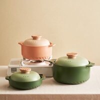 Nồi đất gốm Nhật Kawashimaya Morandi / Nồi hầm đa năng dùng trên bếp gas. 𝑪𝑯𝑨𝑵 𝑫𝑬𝑪𝑶𝑹