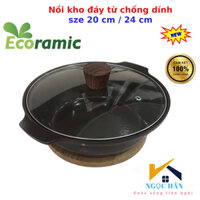 Nồi đất kho thịt cá đáy từ chống dính Ecoramic cao cấp chính hãng Hàn Quốc