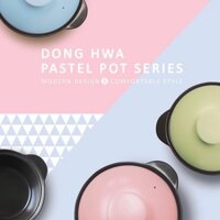 Nồi đất nắp sứ  Tucbeghi Donghwa màu pastel 2 size