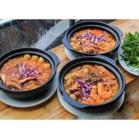 Nồi đất nâu nắp kính Donghwa Tucbeghi kho cá,thịt, lẩu kim chi kiểu Hàn Quốc