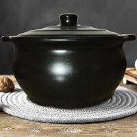 Nồi đất NodaCook cỡ 3 Lít Đen - Nấu trên Bếp gas  Bếp hồng ngoại  Bếp than củi