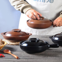 Nồi đất nung cơm chịu nhiệt độ cao không nứt nồi đất nhỏ có tay cầm nồi đất cơm mì nồi đất gốm thương mại
