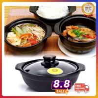Nồi Đất  Sâu 2.5L, Hàng Loại 1, Tem Vàng, Nắp Kính