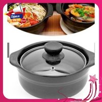 Nồi đất sét tràng thạch 2 lít nắp kiếng lòng sâu