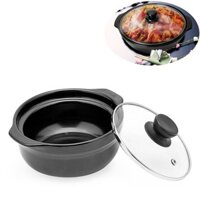Nồi đất sét tràng thạch nắp kiếng lòng sâu 1 lít