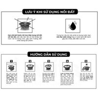 Nồi Đất Sứ Tráng Men Cao Cấp Nắp Kính 0.5L,1L, 1.5L, 2L