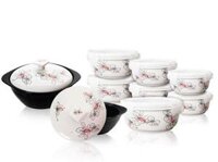 NỒI ĐẤT VÀ THỐ SỨ DONGHWA  (Trắng)