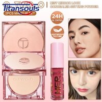 【Nội địa & 2 chiếc】Phấn phủ O.TWO.O dạng bột lâu trôi chống thấm nước kiểm soát dầu trang điểm mặt dạng lỏng 100g + Son bóng nhẹ dạng nước tráng gương, IT IS GIRL LOVE MAKE-UP