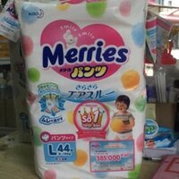 {Nội địa} Bỉm Meries quần L44+4 dành cho trẻ 9-14kg