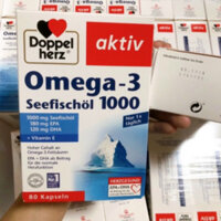 [NỘI ĐỊA ĐỨC] Dầu Cá Đức Omega 3 Doppelherz Seefischol 1000mg, Hộp 80 Viên