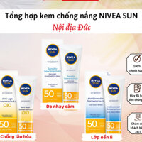 [NỘI ĐỊA ĐỨC] Kem chống nắng Nivea SPF 50, size 50ml - Cho da dầu, da nhạy cảm, da lão hóa