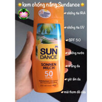 (Nội địa Đức) Kem Chống Nắng Sundance Spf 50 có khả năng chống nước và duy trì, cân bằng, ổn định độ ẩm cho da