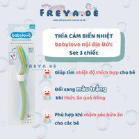 [NỘI ĐỊA ĐỨC] Thìa cảm biến nhiệt, thìa báo nóng ăn dặm cho bé - Babylove Đức - Set 3 chiếc