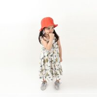 [NỘI ĐỊA HÀN QUỐC] Đầm Maxi Bé Gái Họa Tiết Hoa Lá - NEWKIZ