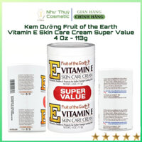 (NỘI ĐỊA MỸ - AIR SẴN) Kem Dưỡng Fruit of the Earth Vitamin E Skin Care Cream Super Value 4 Oz - 113g