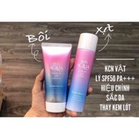 (Nội Địa Nhật) Bộ sp Kem chống nắng Skin Aqua Tone Up UV Essence SPF+ PA++++ 80gr