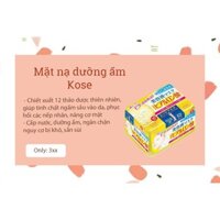 [NỘI ĐỊA NHẬT] Mặt Nạ Dưỡng Ẩm Kose Clear Turn Hyaluronic Acid Essence Mask (màu vàng 30 miếng/hộp)