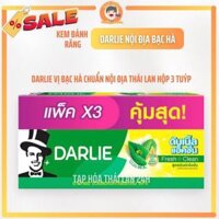 [NỘI ĐỊA THÁI] Kem đánh răng Ông già Darlie vị bạc hà Thái Hộp 3 tuýp sạch mảng bám, thơm miệng