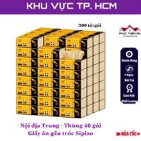 [Nội địa Trung - vỏ nhám] Thùng 40 gói Giấy ăn gấu trúc Sipiao siêu dai - mẫu mới, mã 1028