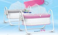 Nôi điện cho em bé sơ sinh Autoru Z basic mẫu mới 2023 công nghệ dây treo mềm ru ngủ tự động, dùng sạc dự phòng 5V an toàn
