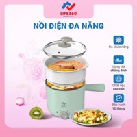 Nồi Điện Đa Năng ArirangLife AL-D12L5 Xanh, Nồi Lẩu Điện Mini- Hàng Chính Hãng- Bảo Hành 12 Tháng