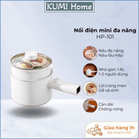 Nồi điện đa năng mini kèm xửng hấp dung tích 1.8L dành cho 1-2 người, lõi tráng men, nhanh nóng, dễ vệ sinh, BH 12 tháng