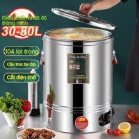 nồi điện inox304 40l, 50l, 60l xô nước sôi thương mại xô nấu súp bằng điện xô inox cách điện xô đựng sữa đậu nành hầm