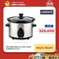 Nồi điện kho cá nấu cháo LORENTE LT-113 (2.5L) - Hàng chính hãng